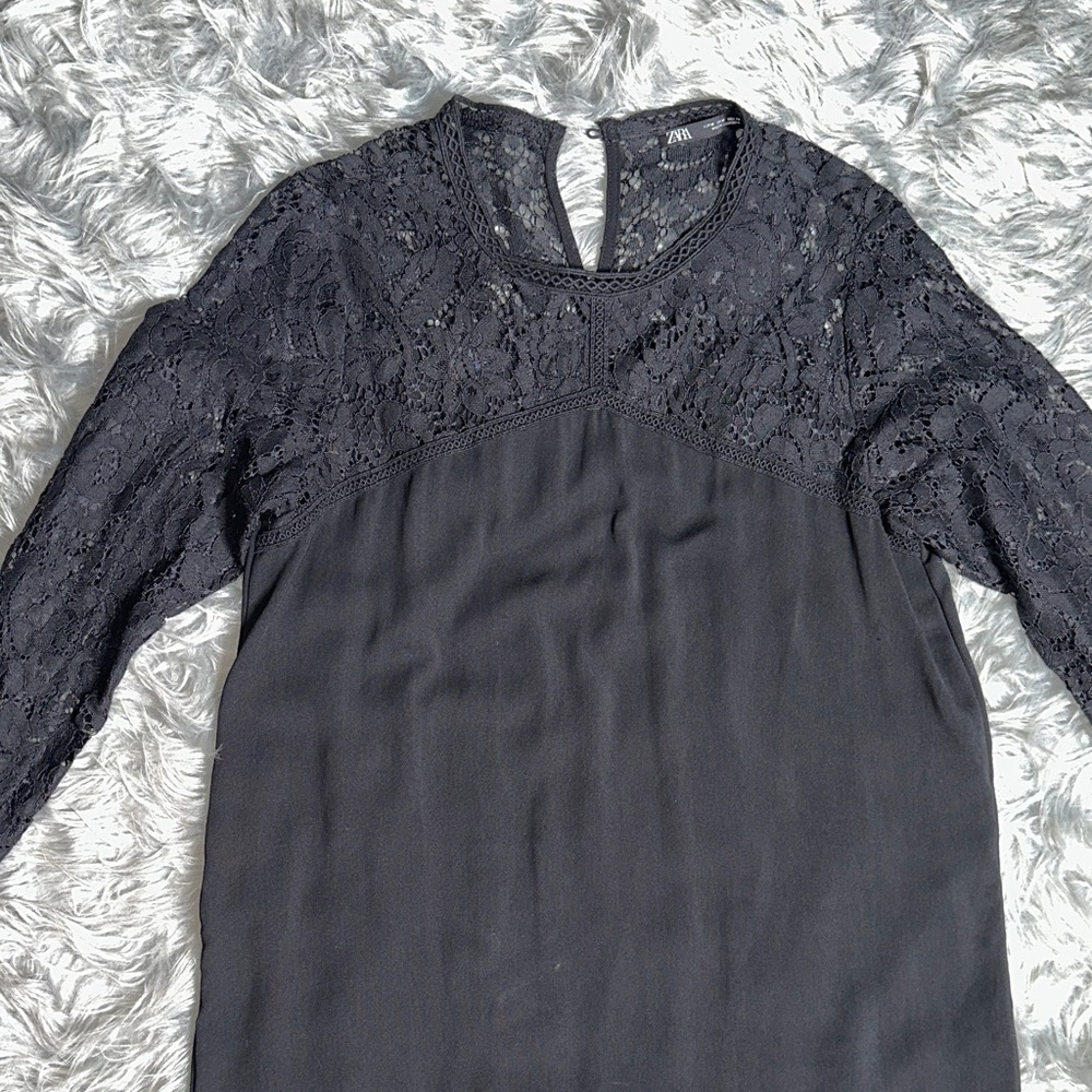 Zara Black Lace Top - Picture 4 of 4